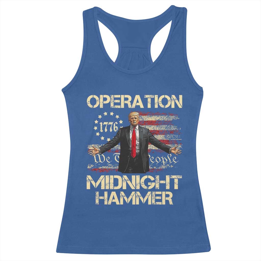 Operation Midnight Hammer Racerback Tank Top We The People 1776 American Flag - Wonder Print Shop