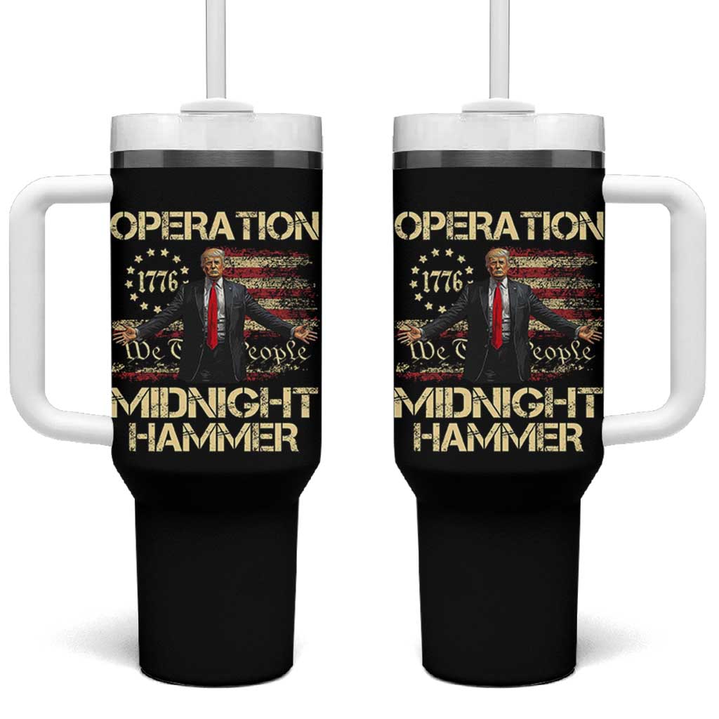 Operation Midnight Hammer Tumbler With Handle We The People 1776 American Flag - Wonder Print Shop