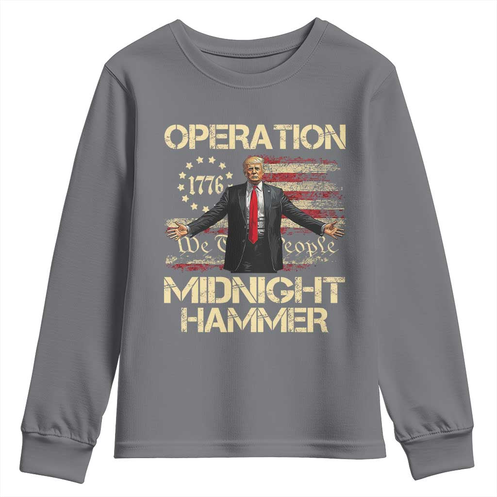 Operation Midnight Hammer Youth Sweatshirt We The People 1776 American Flag - Wonder Print Shop