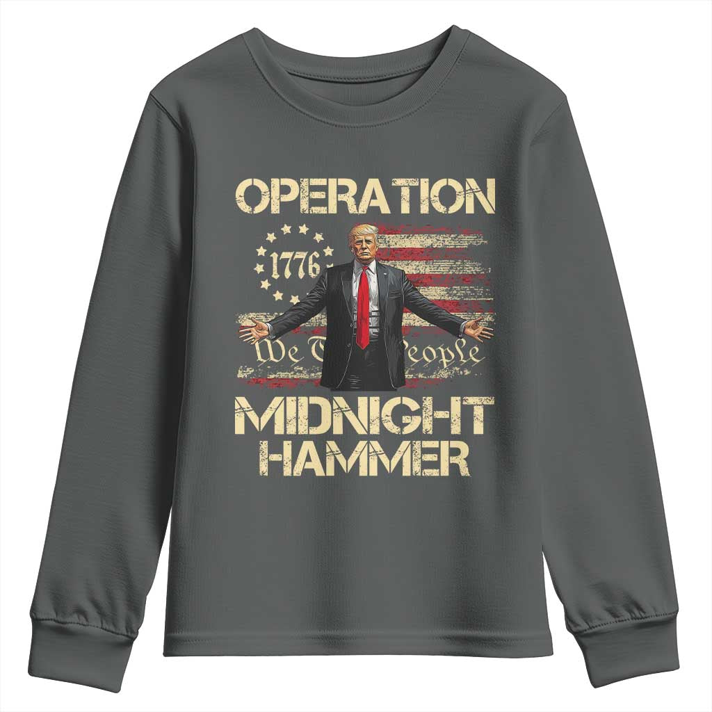 Operation Midnight Hammer Youth Sweatshirt We The People 1776 American Flag - Wonder Print Shop