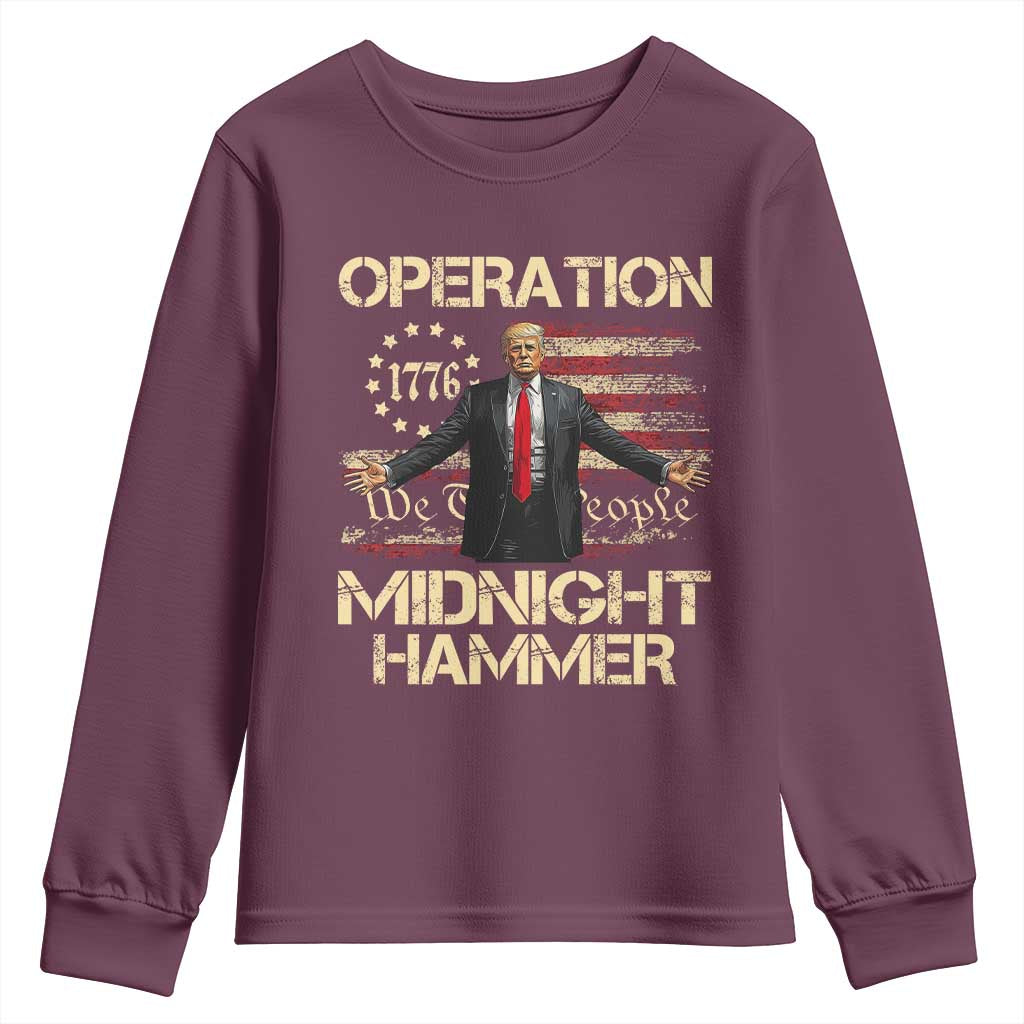 Operation Midnight Hammer Youth Sweatshirt We The People 1776 American Flag - Wonder Print Shop