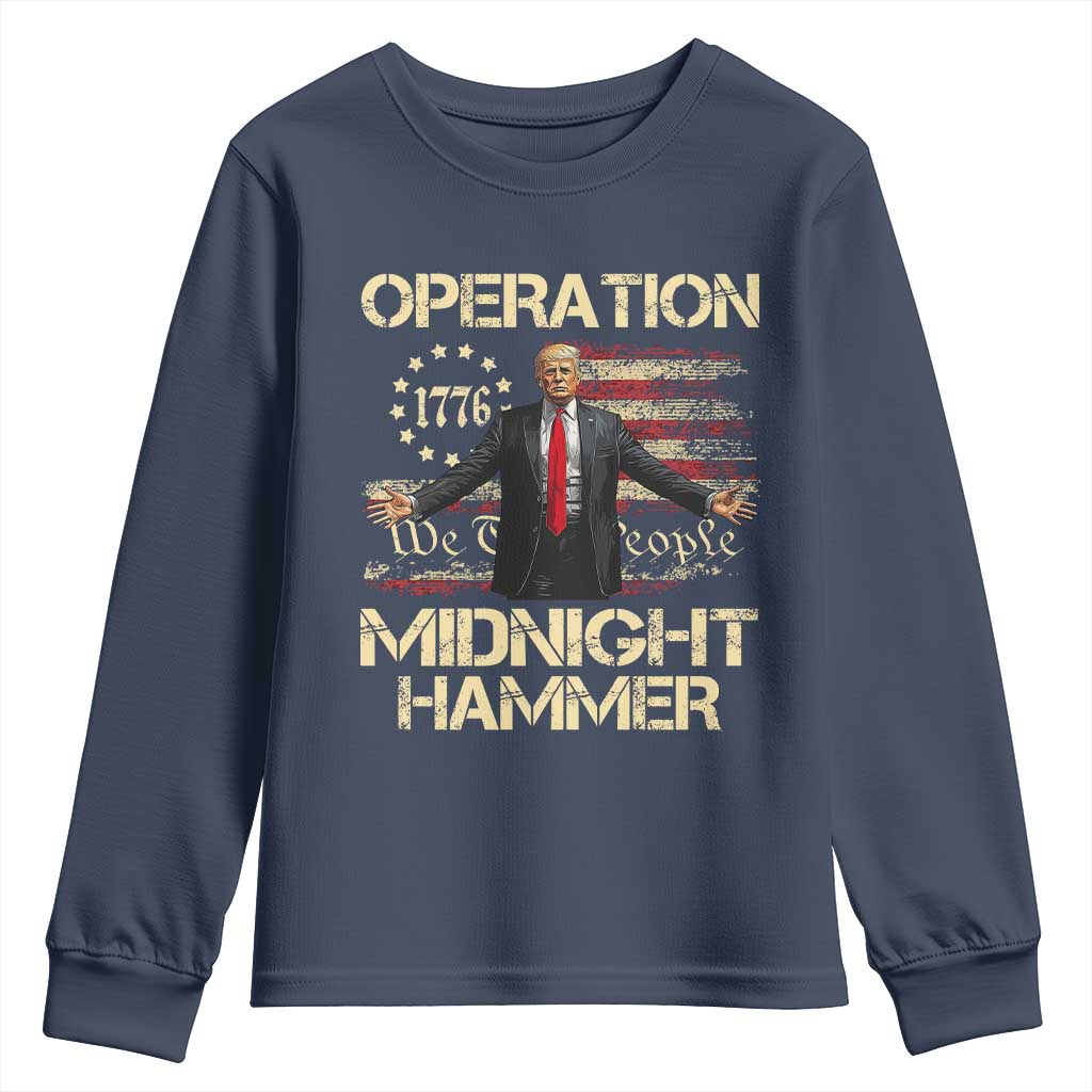 Operation Midnight Hammer Youth Sweatshirt We The People 1776 American Flag - Wonder Print Shop