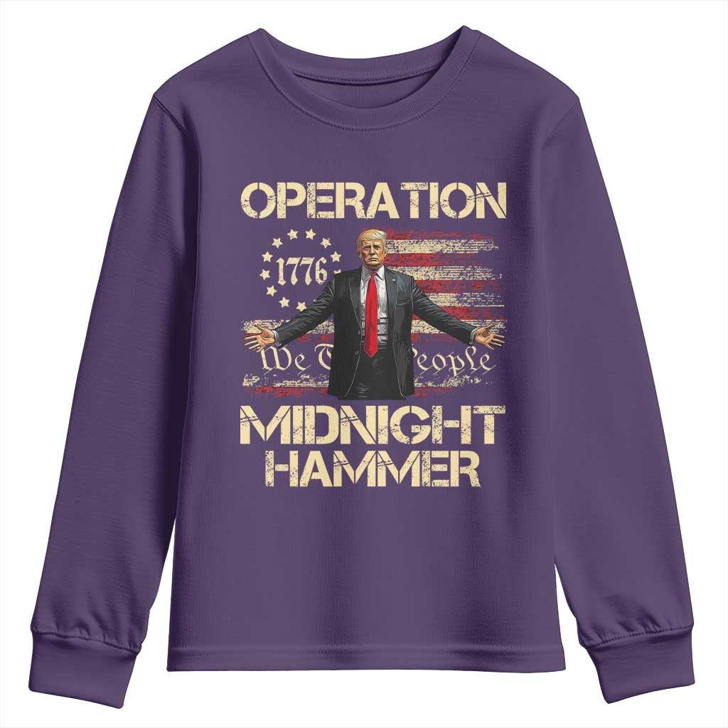 Operation Midnight Hammer Youth Sweatshirt We The People 1776 American Flag - Wonder Print Shop