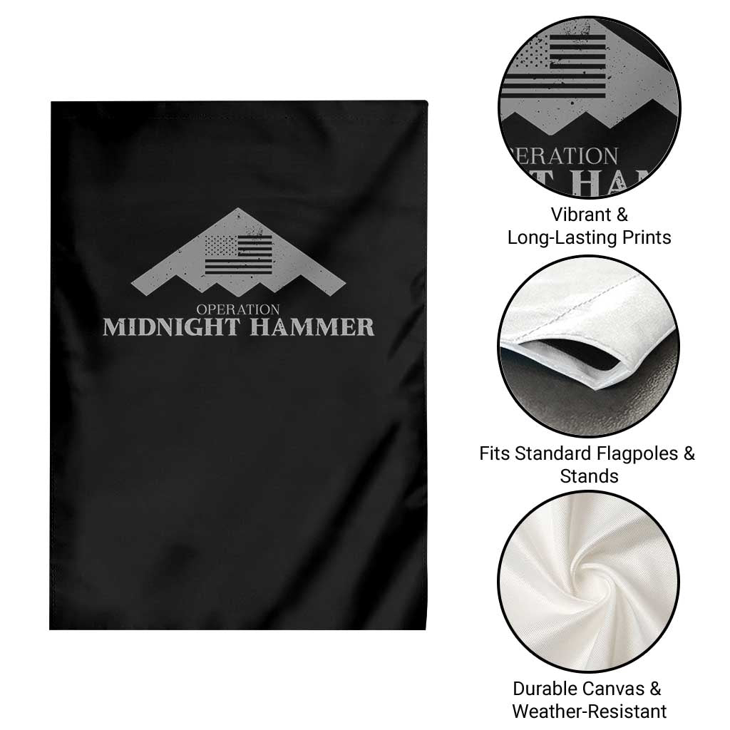 Operation Midnight Hammer Garden Flag Stealth Patriot - Wonder Print Shop