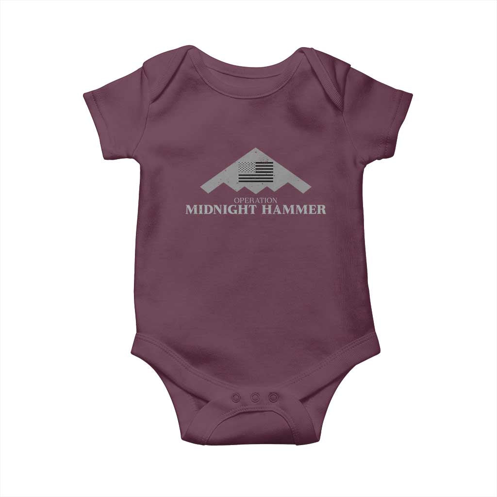 Operation Midnight Hammer Baby Onesie Stealth Patriot - Wonder Print Shop