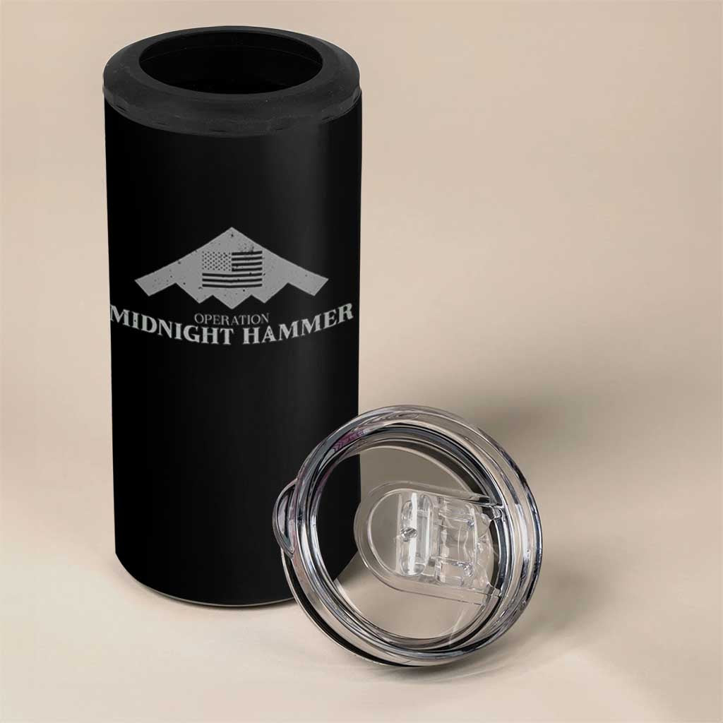 Operation Midnight Hammer 4 in 1 Can Cooler Tumbler Stealth Patriot - Wonder Print Shop