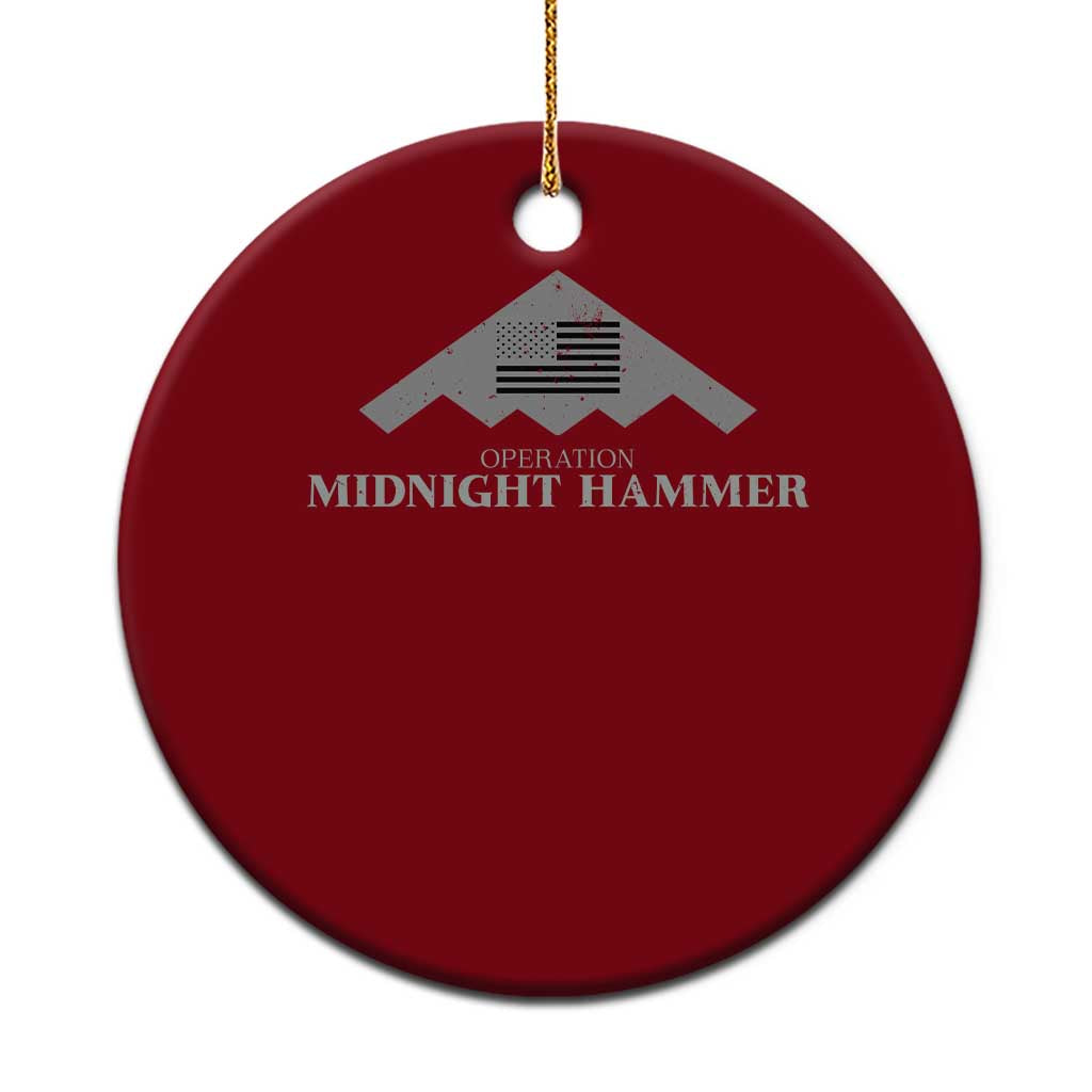 Operation Midnight Hammer Ceramic Ornament Stealth Patriot - Wonder Print Shop