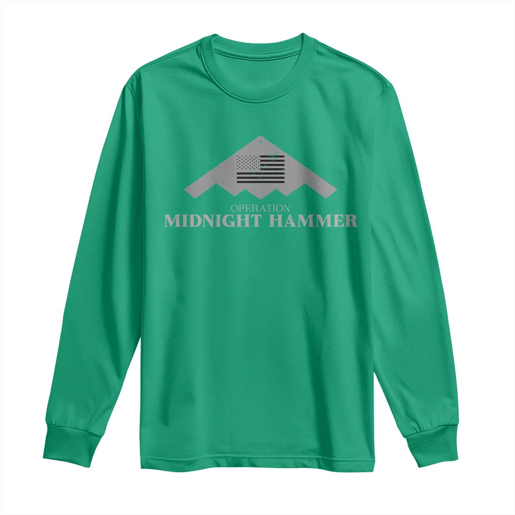 Operation Midnight Hammer Long Sleeve Shirt Stealth Patriot - Wonder Print Shop