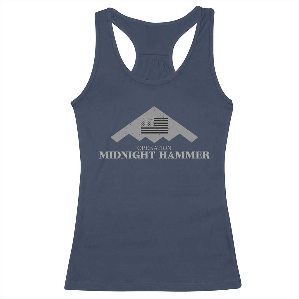 Operation Midnight Hammer Racerback Tank Top Stealth Patriot - Wonder Print Shop