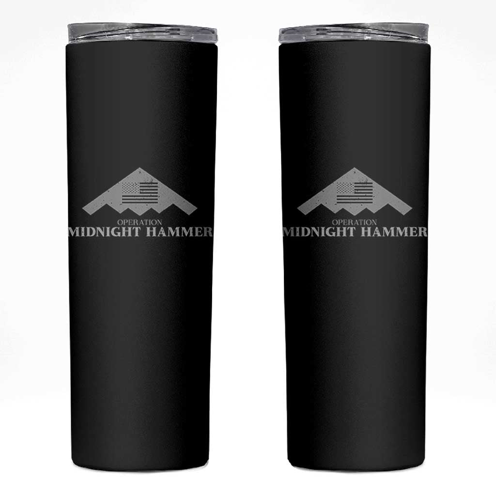 Operation Midnight Hammer Skinny Tumbler Stealth Patriot - Wonder Print Shop