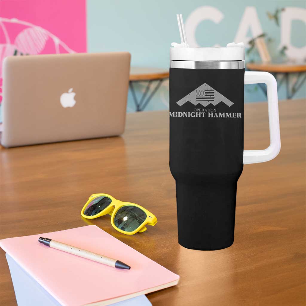Operation Midnight Hammer Tumbler With Handle Stealth Patriot - Wonder Print Shop