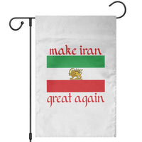 Make Iran Great Again Garden Flag Vintage Lion and Sun Flag Patriotic Iranian Pride