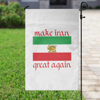 Make Iran Great Again Garden Flag Vintage Lion and Sun Flag Patriotic Iranian Pride
