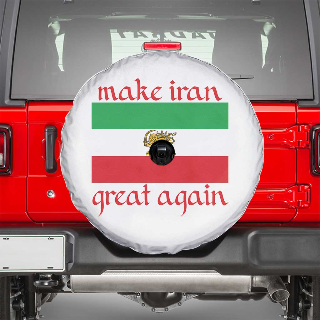 Make Iran Great Again Spare Tire Cover Vintage Lion and Sun Flag Patriotic Iranian Pride