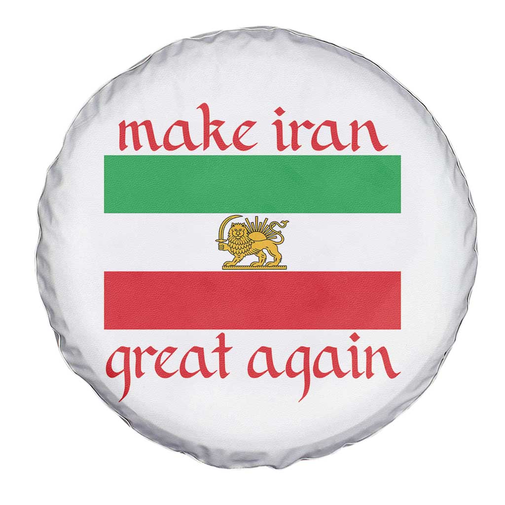 Make Iran Great Again Spare Tire Cover Vintage Lion and Sun Flag Patriotic Iranian Pride