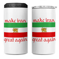 Make Iran Great Again 4 in 1 Can Cooler Tumbler Vintage Lion and Sun Flag Patriotic Iranian Pride