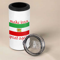 Make Iran Great Again 4 in 1 Can Cooler Tumbler Vintage Lion and Sun Flag Patriotic Iranian Pride