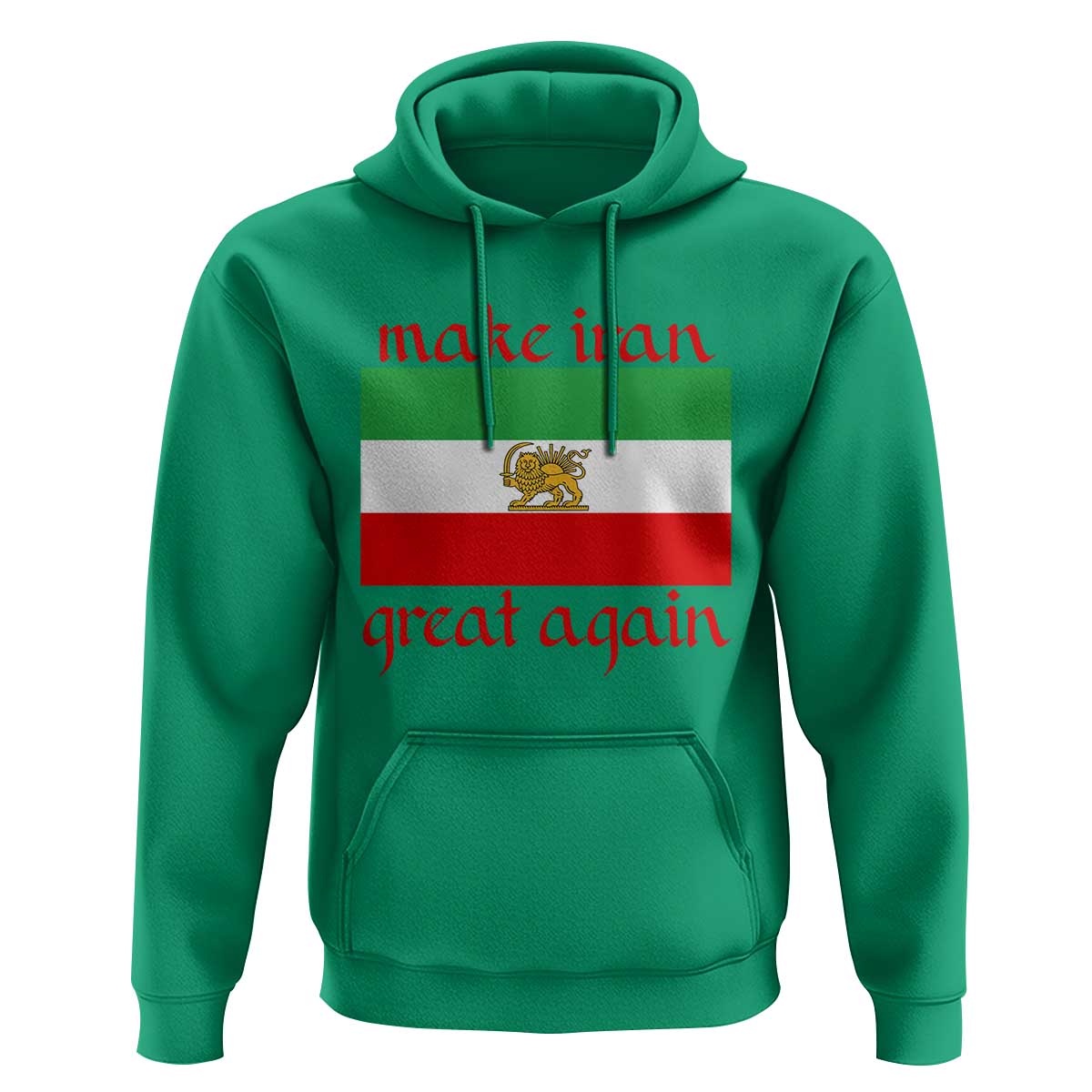 Make Iran Great Again Hoodie Vintage Lion and Sun Flag Patriotic Iranian Pride