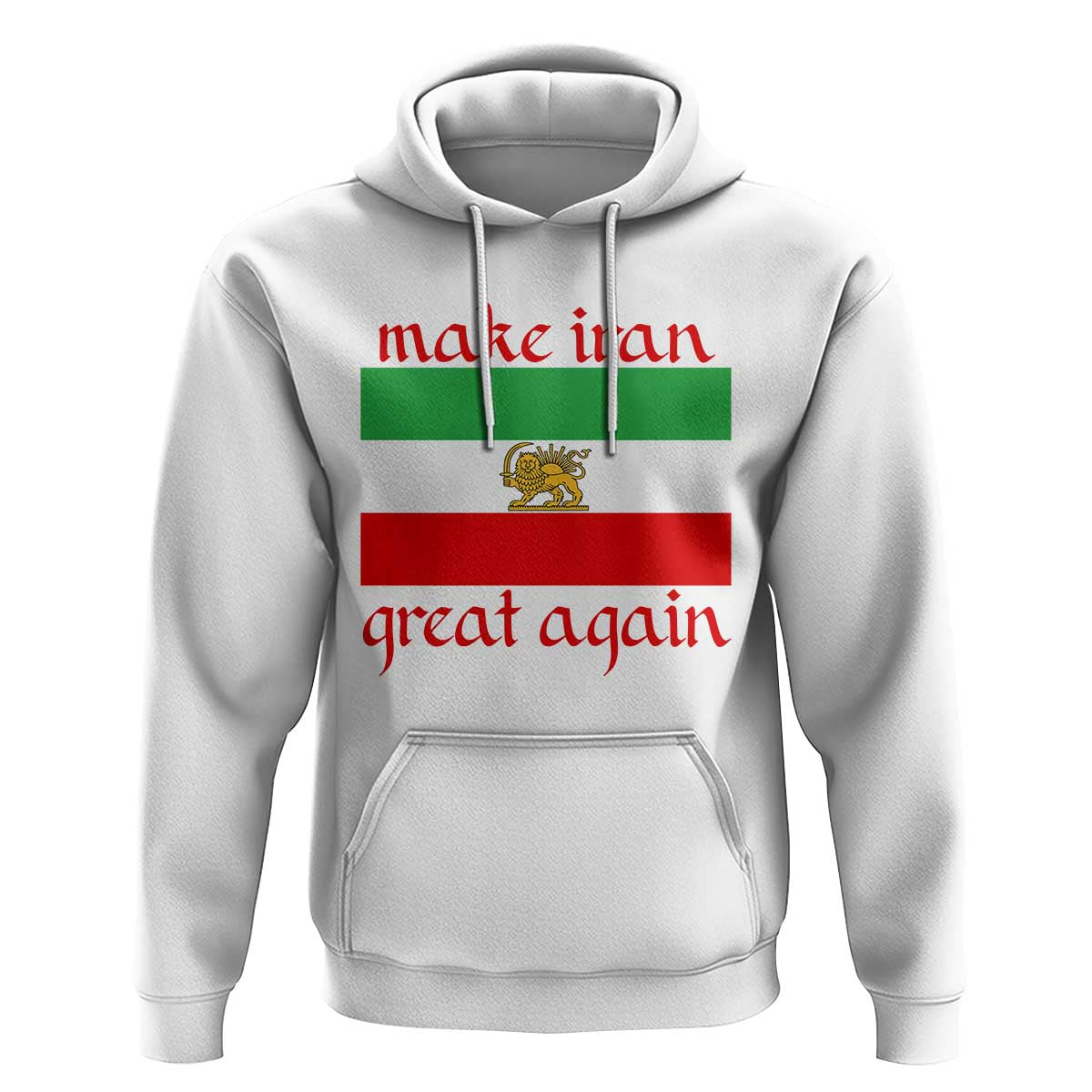 Make Iran Great Again Hoodie Vintage Lion and Sun Flag Patriotic Iranian Pride