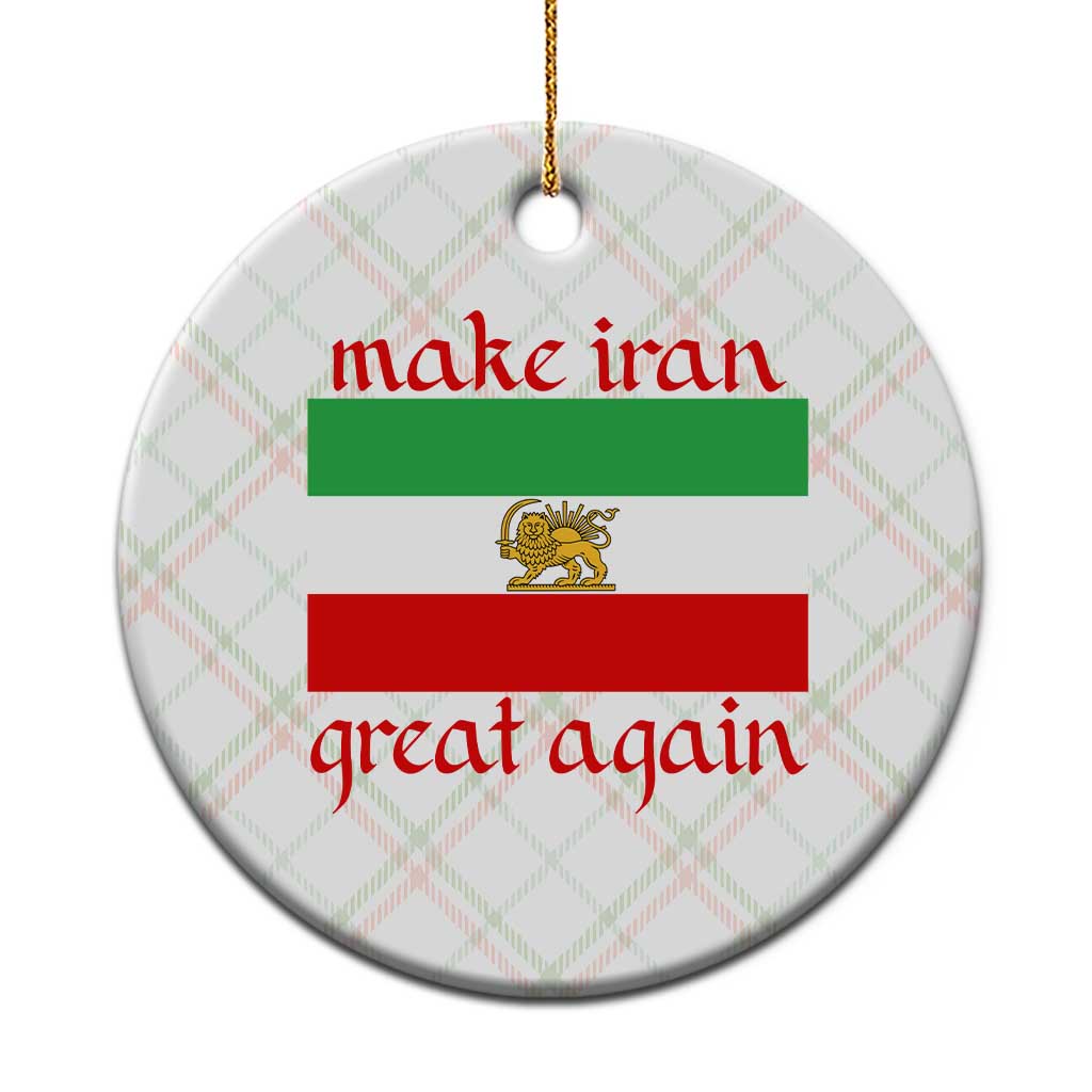 Make Iran Great Again Ceramic Ornament Vintage Lion and Sun Flag Patriotic Iranian Pride