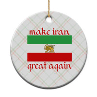 Make Iran Great Again Ceramic Ornament Vintage Lion and Sun Flag Patriotic Iranian Pride