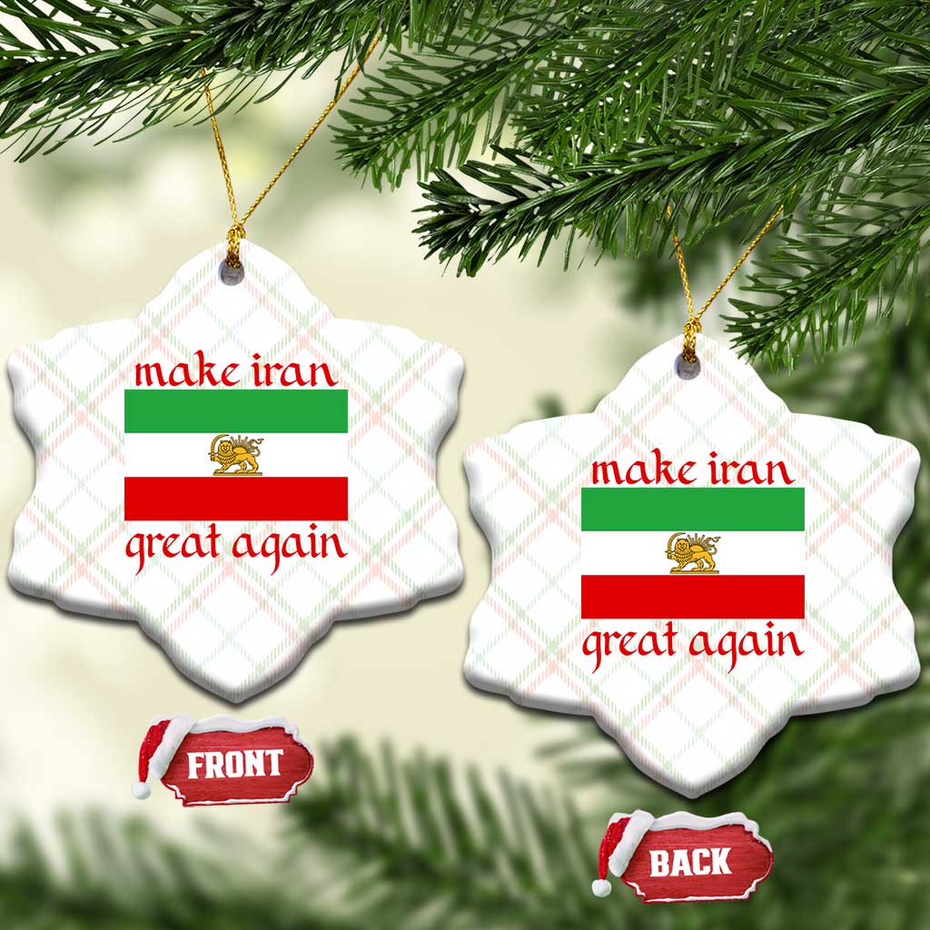 Make Iran Great Again Ceramic Ornament Vintage Lion and Sun Flag Patriotic Iranian Pride