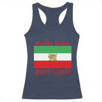Make Iran Great Again Racerback Tank Top Vintage Lion and Sun Flag Patriotic Iranian Pride