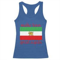 Make Iran Great Again Racerback Tank Top Vintage Lion and Sun Flag Patriotic Iranian Pride