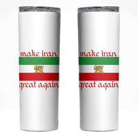 Make Iran Great Again Skinny Tumbler Vintage Lion and Sun Flag Patriotic Iranian Pride