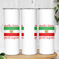 Make Iran Great Again Skinny Tumbler Vintage Lion and Sun Flag Patriotic Iranian Pride