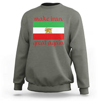 Make Iran Great Again Sweatshirt Vintage Lion and Sun Flag Patriotic Iranian Pride