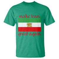 Make Iran Great Again T Shirt Vintage Lion and Sun Flag Patriotic Iranian Pride