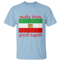 Make Iran Great Again T Shirt Vintage Lion and Sun Flag Patriotic Iranian Pride