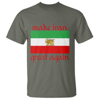 Make Iran Great Again T Shirt Vintage Lion and Sun Flag Patriotic Iranian Pride