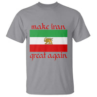Make Iran Great Again T Shirt Vintage Lion and Sun Flag Patriotic Iranian Pride
