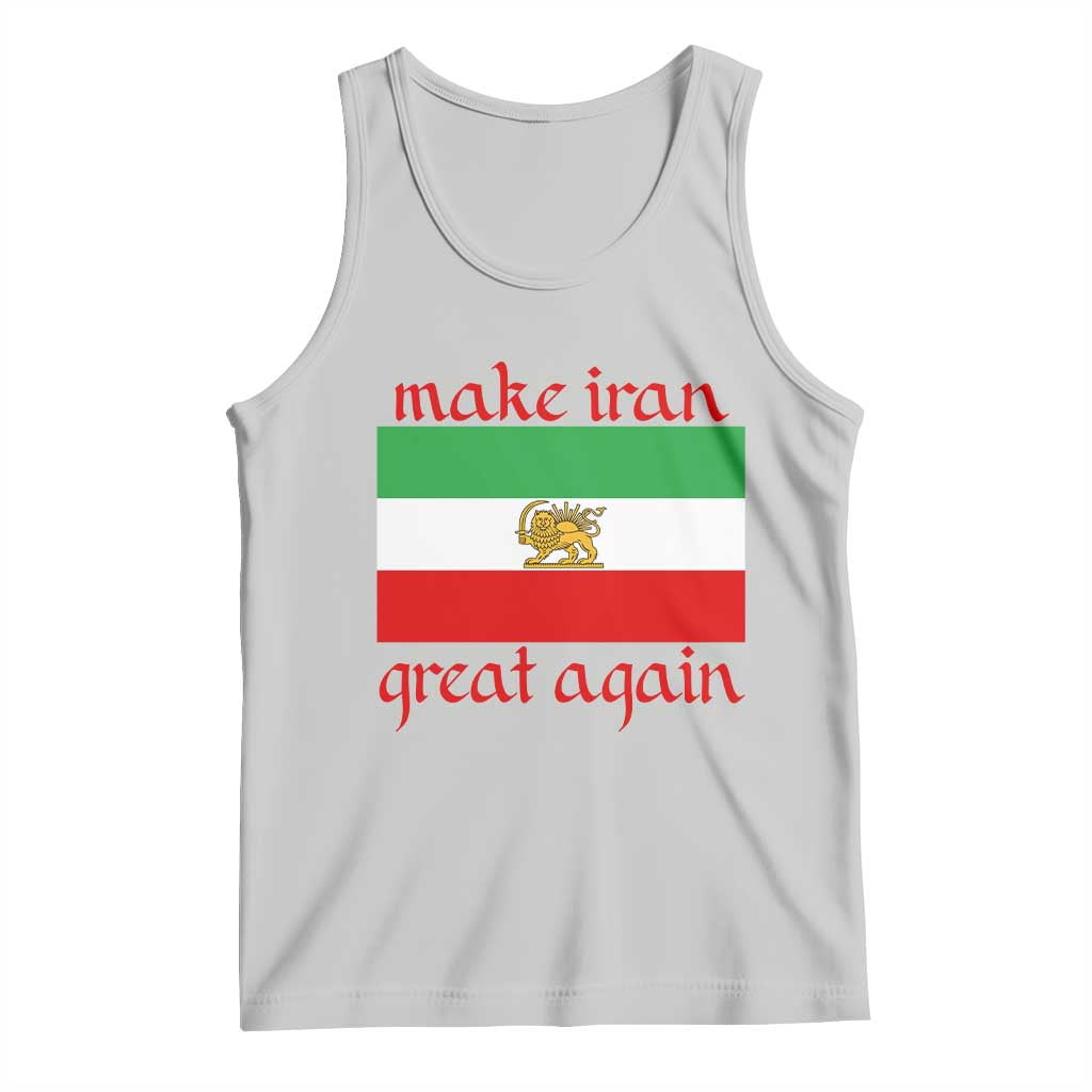 Make Iran Great Again Tank Top Vintage Lion and Sun Flag Patriotic Iranian Pride