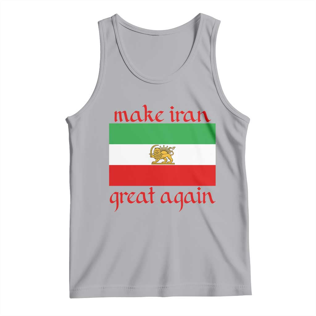Make Iran Great Again Tank Top Vintage Lion and Sun Flag Patriotic Iranian Pride