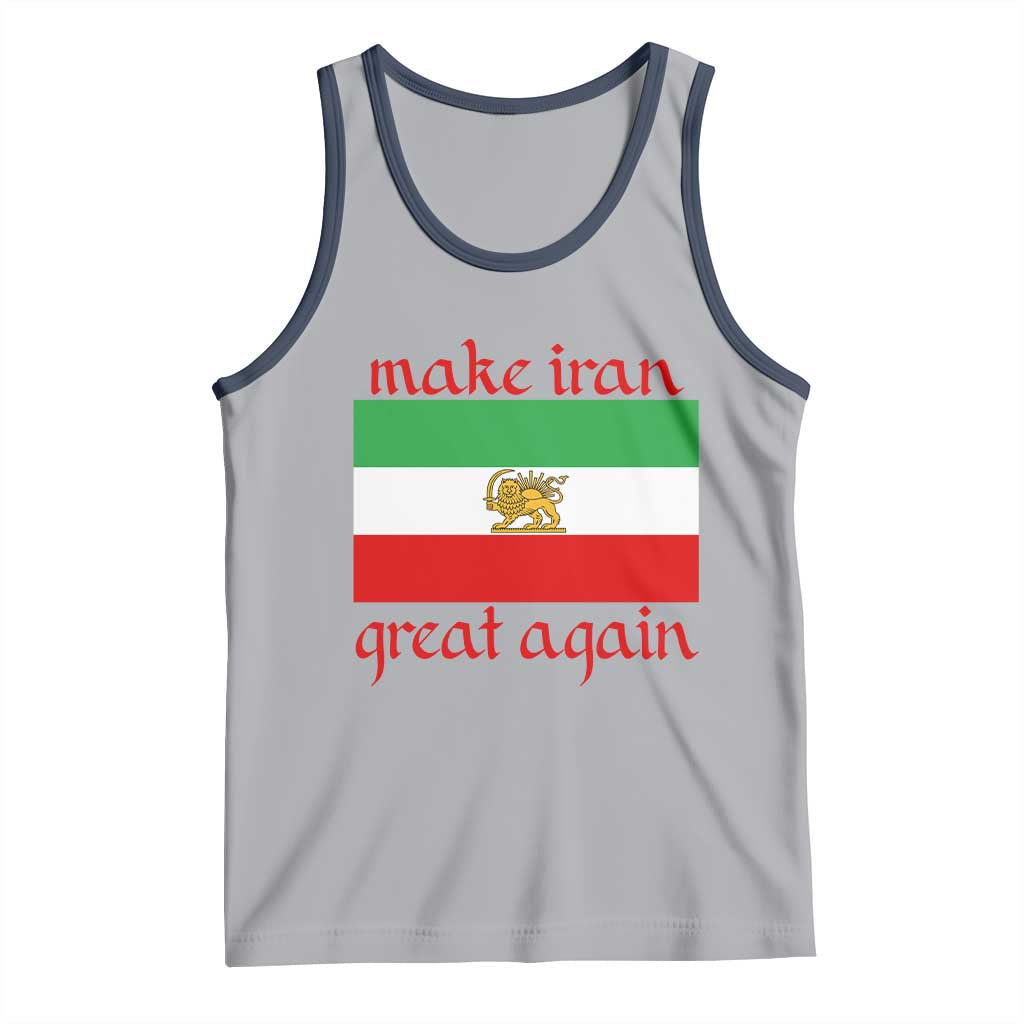 Make Iran Great Again Tank Top Vintage Lion and Sun Flag Patriotic Iranian Pride