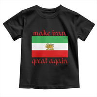 Make Iran Great Again Toddler T Shirt Vintage Lion and Sun Flag Patriotic Iranian Pride