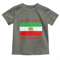Make Iran Great Again Toddler T Shirt Vintage Lion and Sun Flag Patriotic Iranian Pride