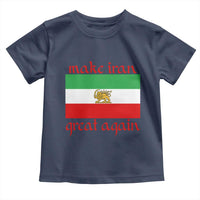 Make Iran Great Again Toddler T Shirt Vintage Lion and Sun Flag Patriotic Iranian Pride