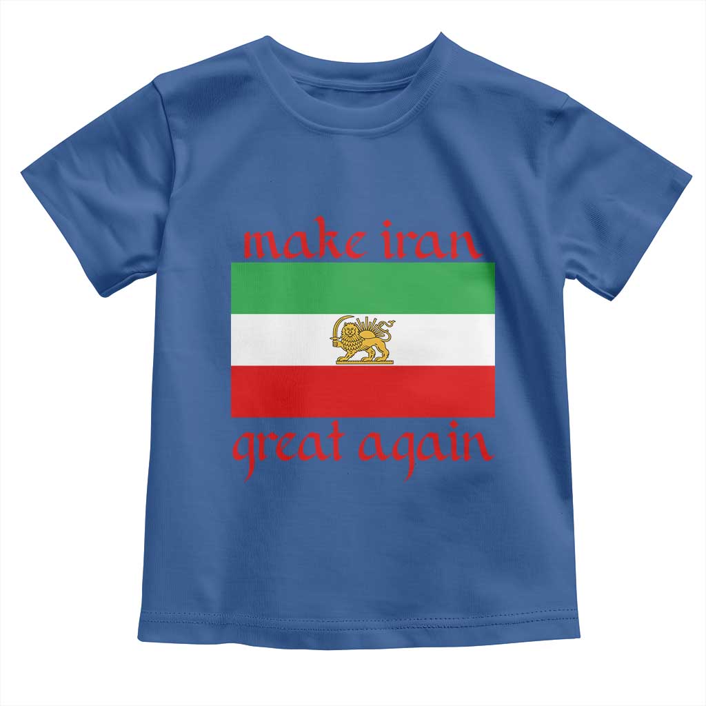 Make Iran Great Again Toddler T Shirt Vintage Lion and Sun Flag Patriotic Iranian Pride