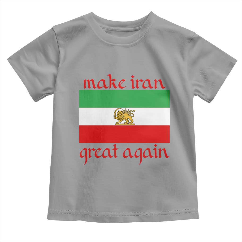 Make Iran Great Again Toddler T Shirt Vintage Lion and Sun Flag Patriotic Iranian Pride