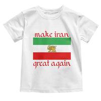 Make Iran Great Again Toddler T Shirt Vintage Lion and Sun Flag Patriotic Iranian Pride