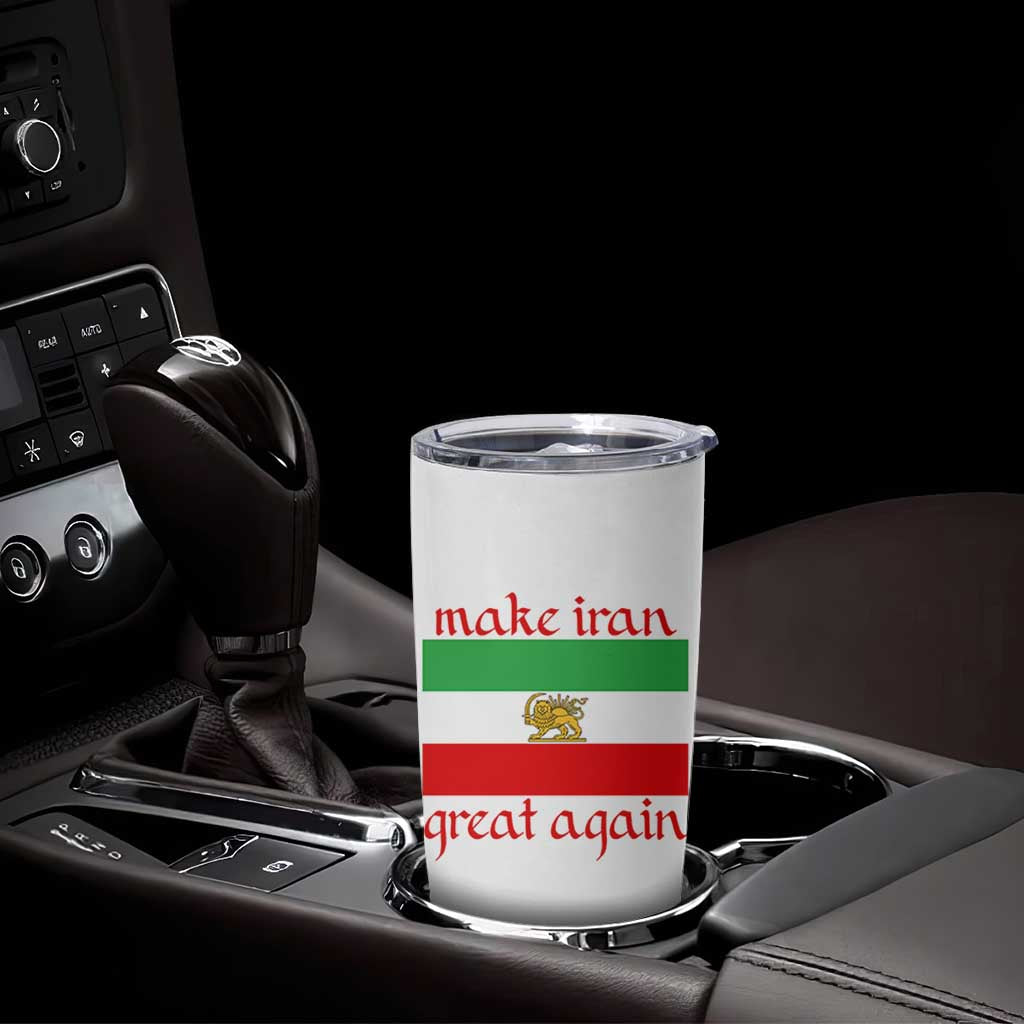 Make Iran Great Again Tumbler Cup Vintage Lion and Sun Flag Patriotic Iranian Pride