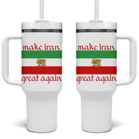 Make Iran Great Again Tumbler With Handle Vintage Lion and Sun Flag Patriotic Iranian Pride