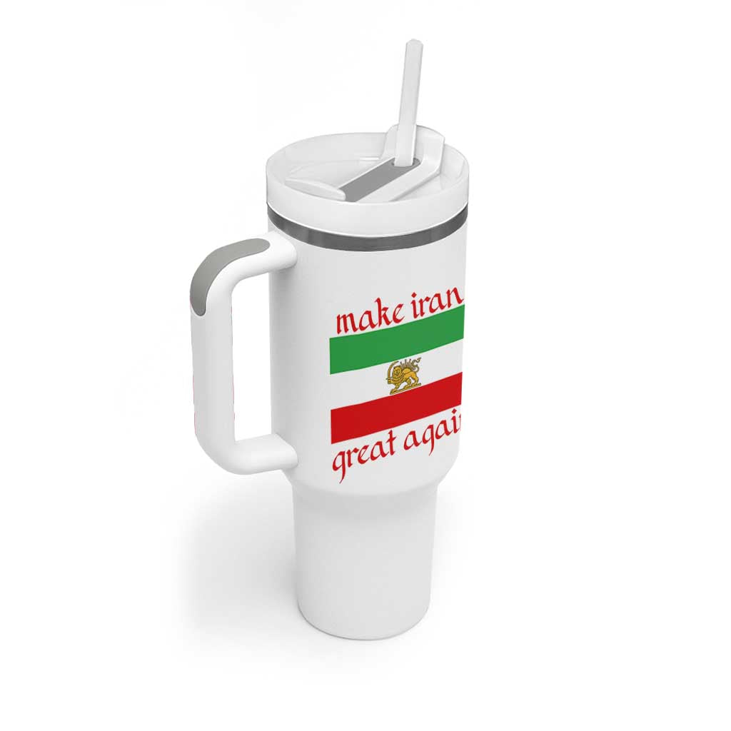 Make Iran Great Again Tumbler With Handle Vintage Lion and Sun Flag Patriotic Iranian Pride