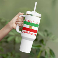 Make Iran Great Again Tumbler With Handle Vintage Lion and Sun Flag Patriotic Iranian Pride