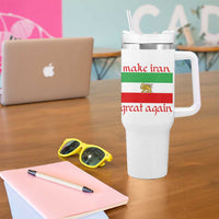 Make Iran Great Again Tumbler With Handle Vintage Lion and Sun Flag Patriotic Iranian Pride