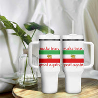 Make Iran Great Again Tumbler With Handle Vintage Lion and Sun Flag Patriotic Iranian Pride